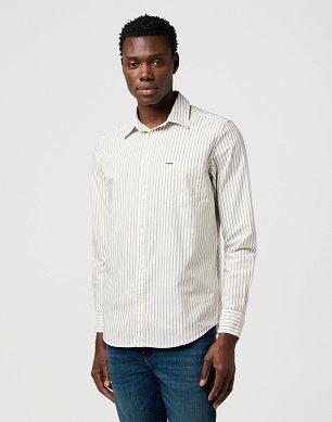 Koszula Męska Wrangler 1 Pkt Shirt Green Oxford 112371616