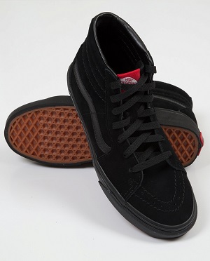 czarne trampki za kostkę Vans