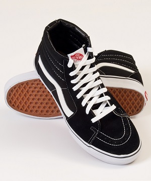 czarne wysokie trampki za kostkę Vans