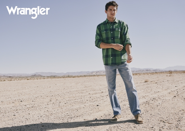 Koszula męska w kratę Wrangler zielona