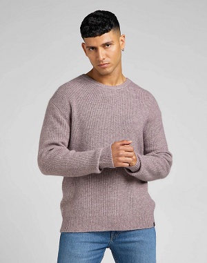 fioletowy sweter męski