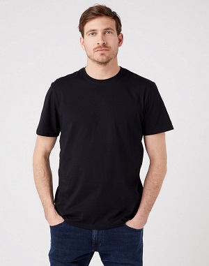 klasyczny czarny t-shirt wrangler